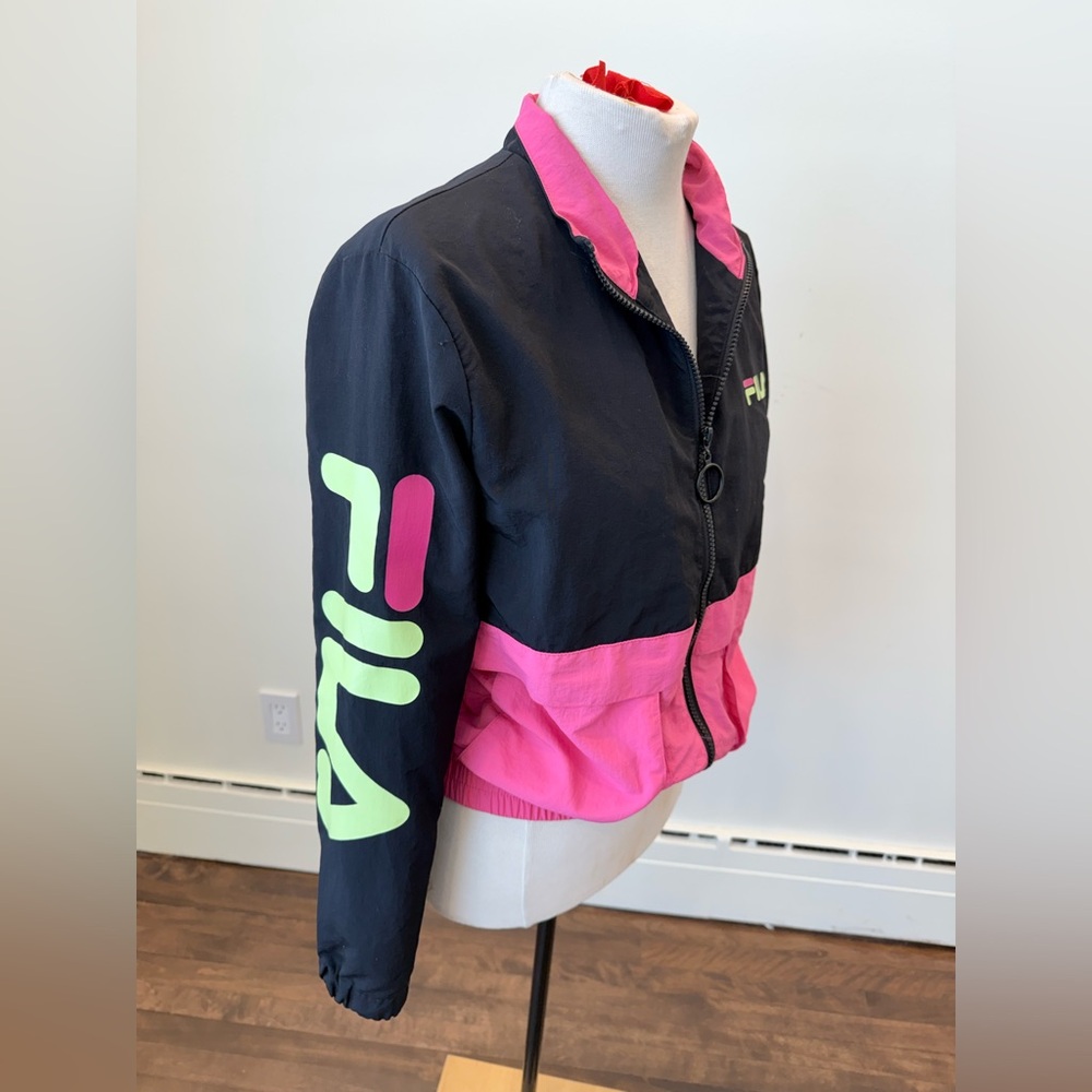 Fila Black and Pink Zip-Up Jacket - Picture 4 of 11